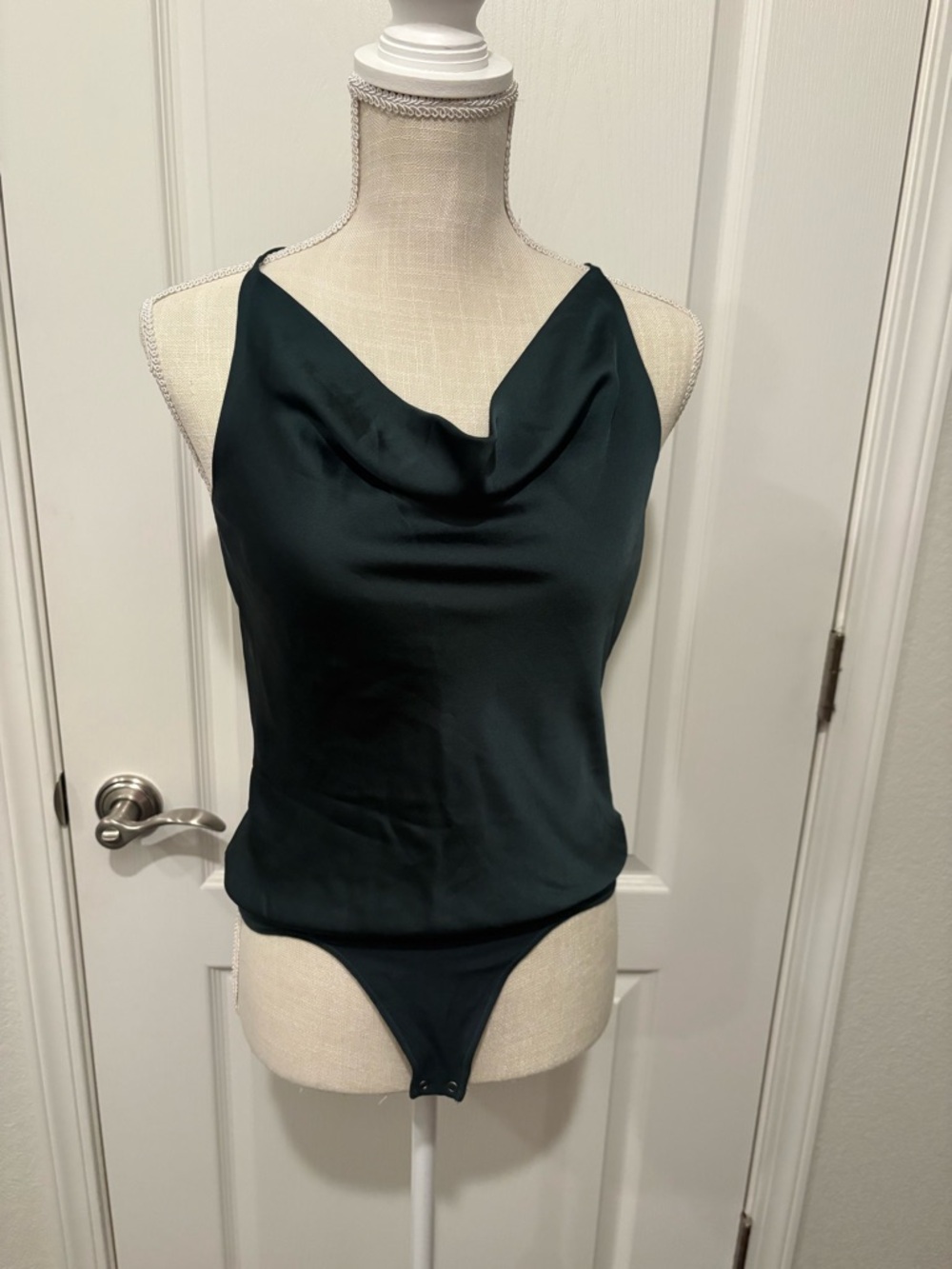 Abercrombie & Fitch Dark green Satin bodysuit